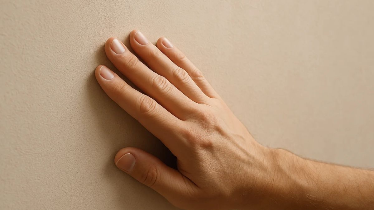 Kontrola hladkosti steny po brúsení 2